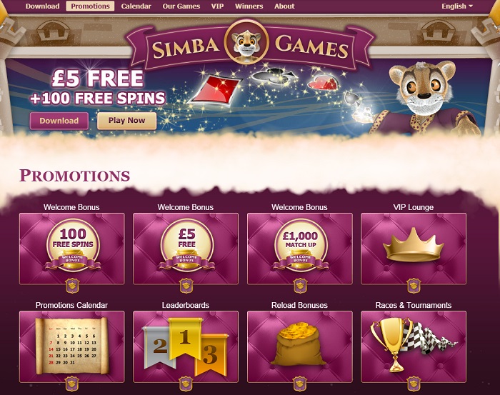 Simba Casino Games